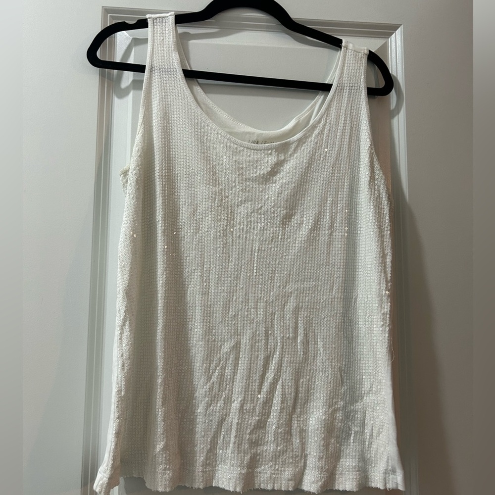 Sparkly white tank top